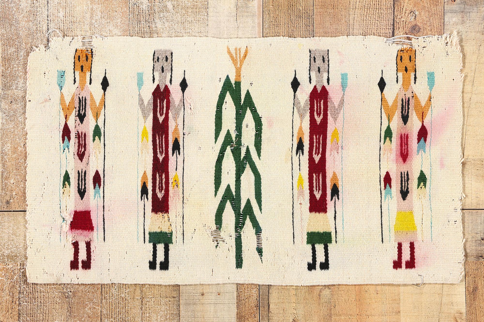 Vintage Yeibichai Navajo-Style Textile For Sale 2