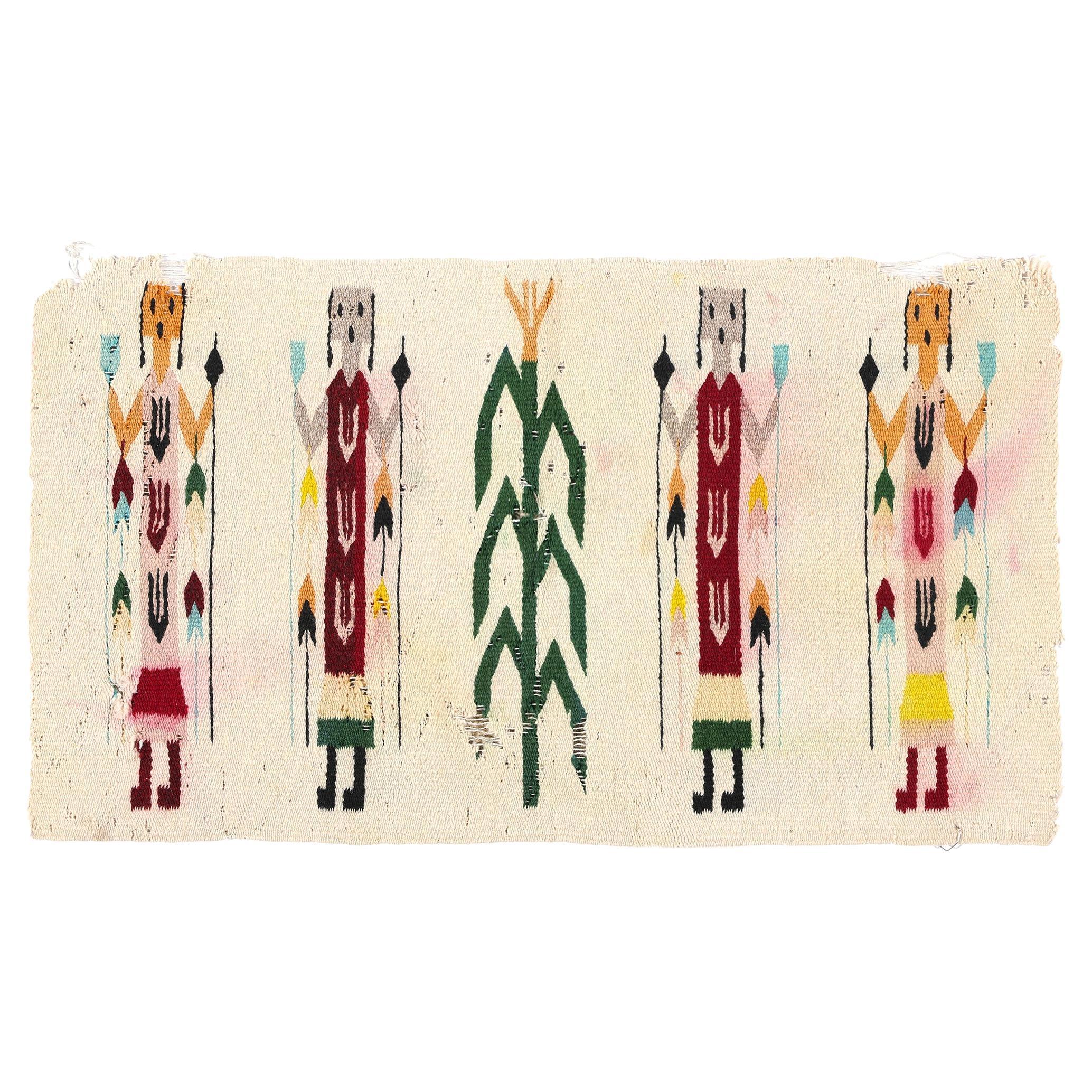 Textil vintage de estilo navajo Yeibichai