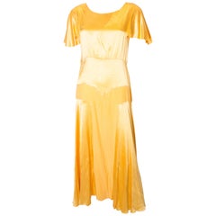 Vintage Yellow 1930
s Gown
