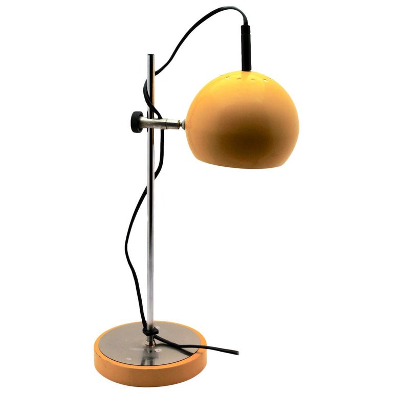 Vintage Yellow Adjustable Desk Side Table Lamp By Gura Leuchten At
