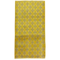 Gelber anatolischer Vintage-Teppich
