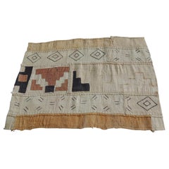Vintage Yellow and Black Earth Tones African Applique Kuba Applique Textile