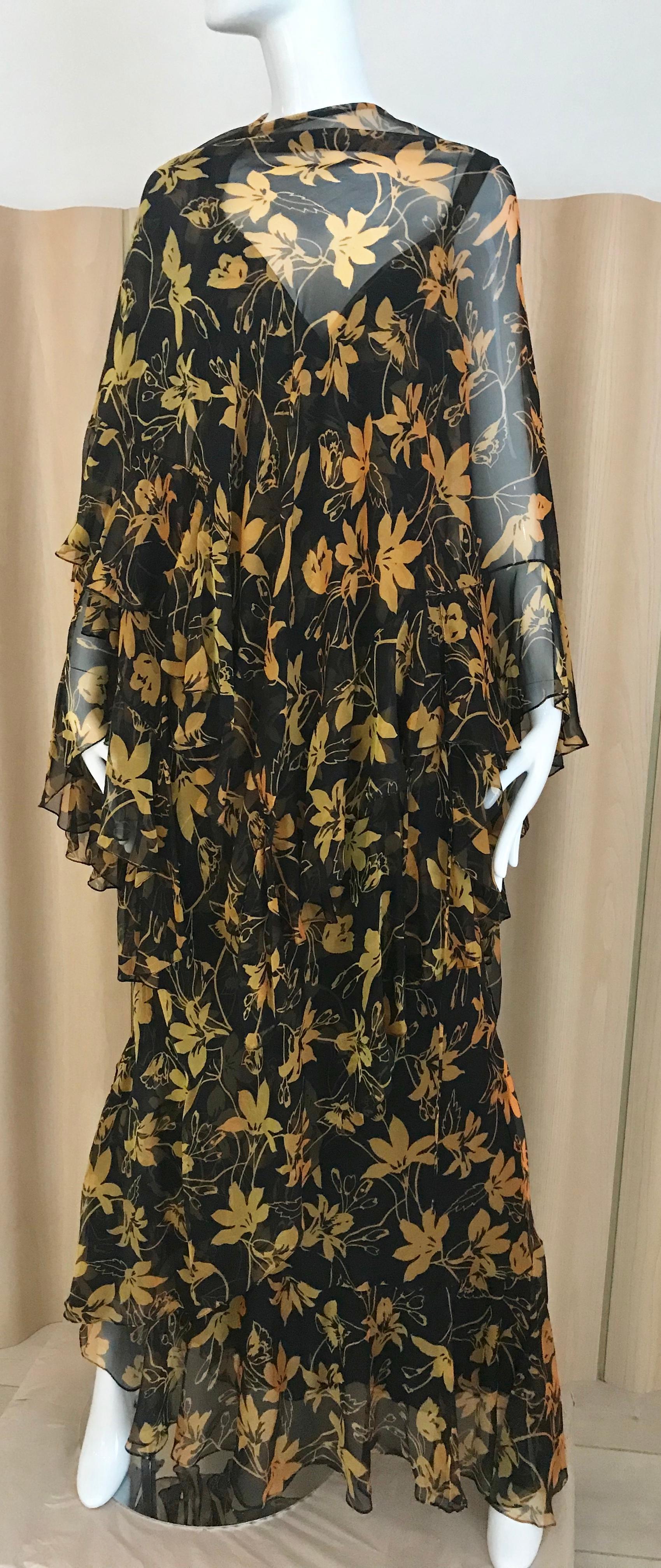 silk dress with shawl