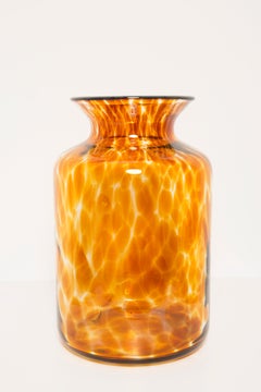 Grand vase jaune et transparent vintage, 20ème siècle, Europe, années 1960