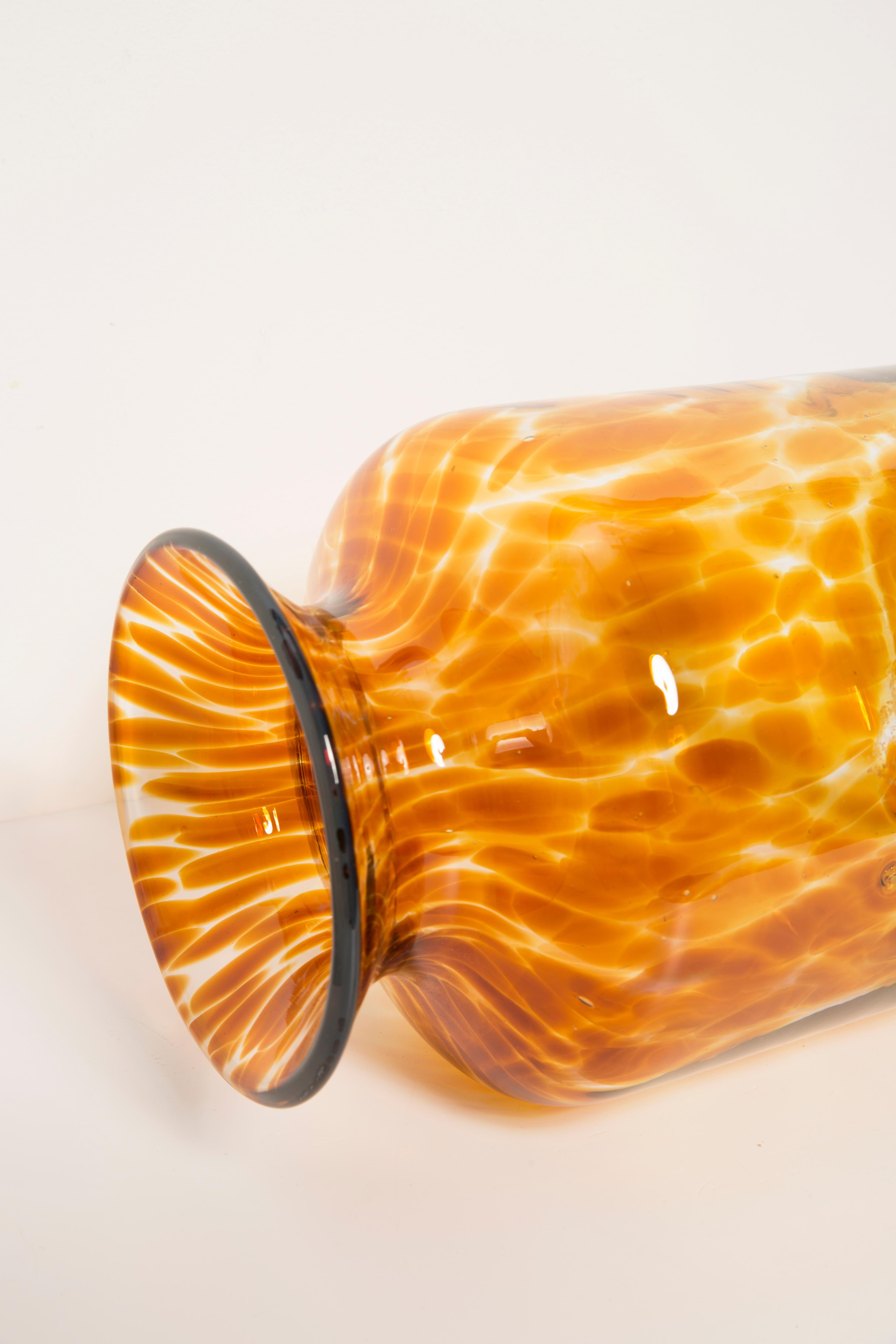 Vintage Yellow and Transparent Big Vase, 20th Century, Europe, 1960s at