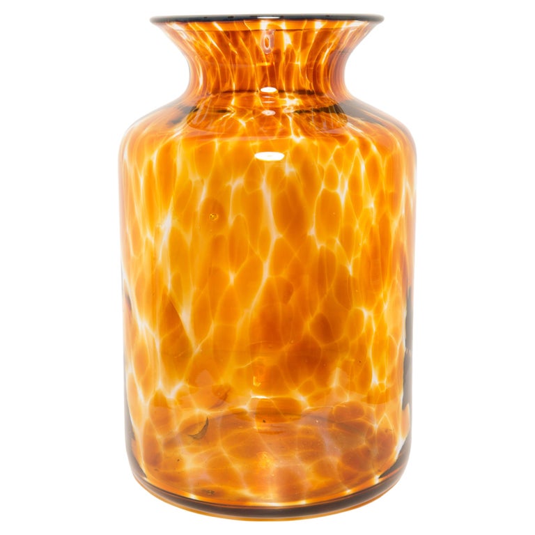 Vintage Yellow and Transparent Big Vase, 20th Century, Europe, 1960s