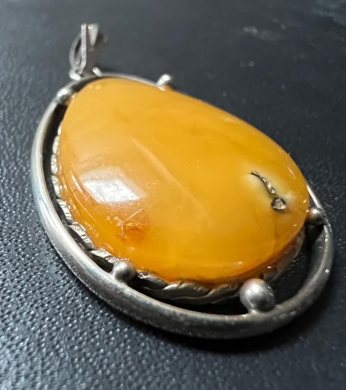 Authentic Baltic Amber Pendant

Baltic amber is 34-48 million years old (Seyfullah et al. 2018), having been deposited during the Lutetian stage of the Middle Eocene. The main deposits of Baltic amber are on the southern shores of the Baltic
