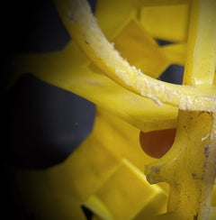 Vintage Yellow "Bicbo" Bottle Crate – Holds Up to 12 Bottles - 2Y341