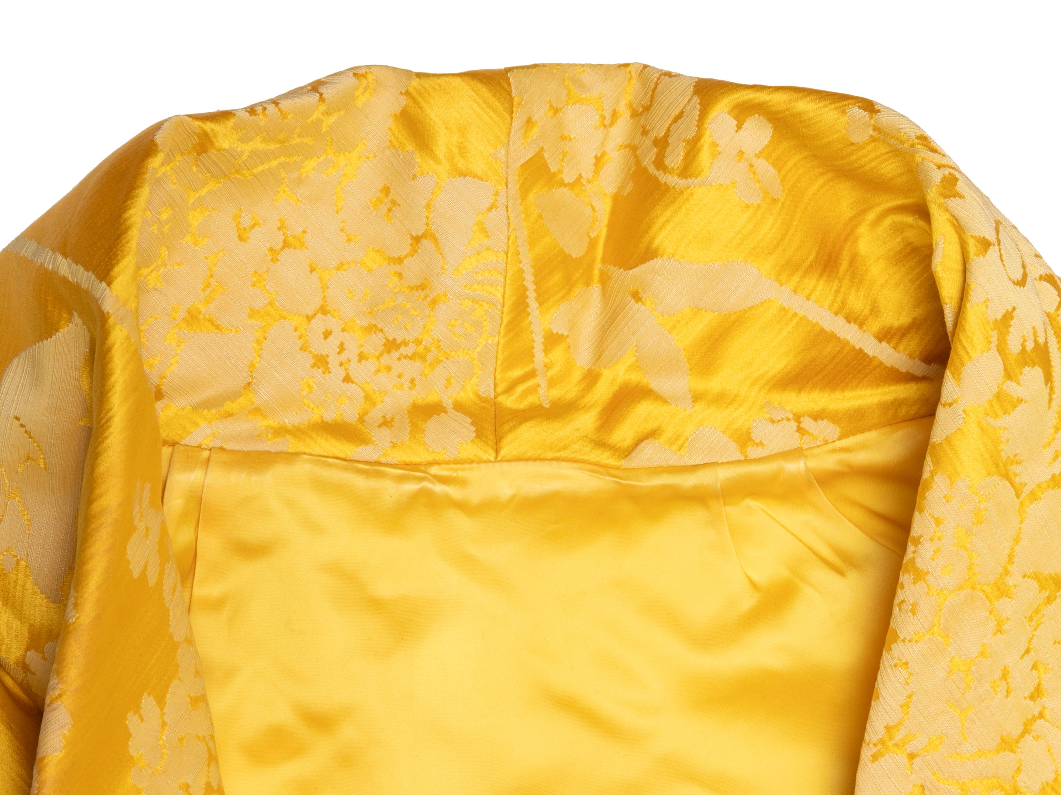 Women's or Men's Vintage Yellow Branell Jacquard Bolero Size US M/L For Sale