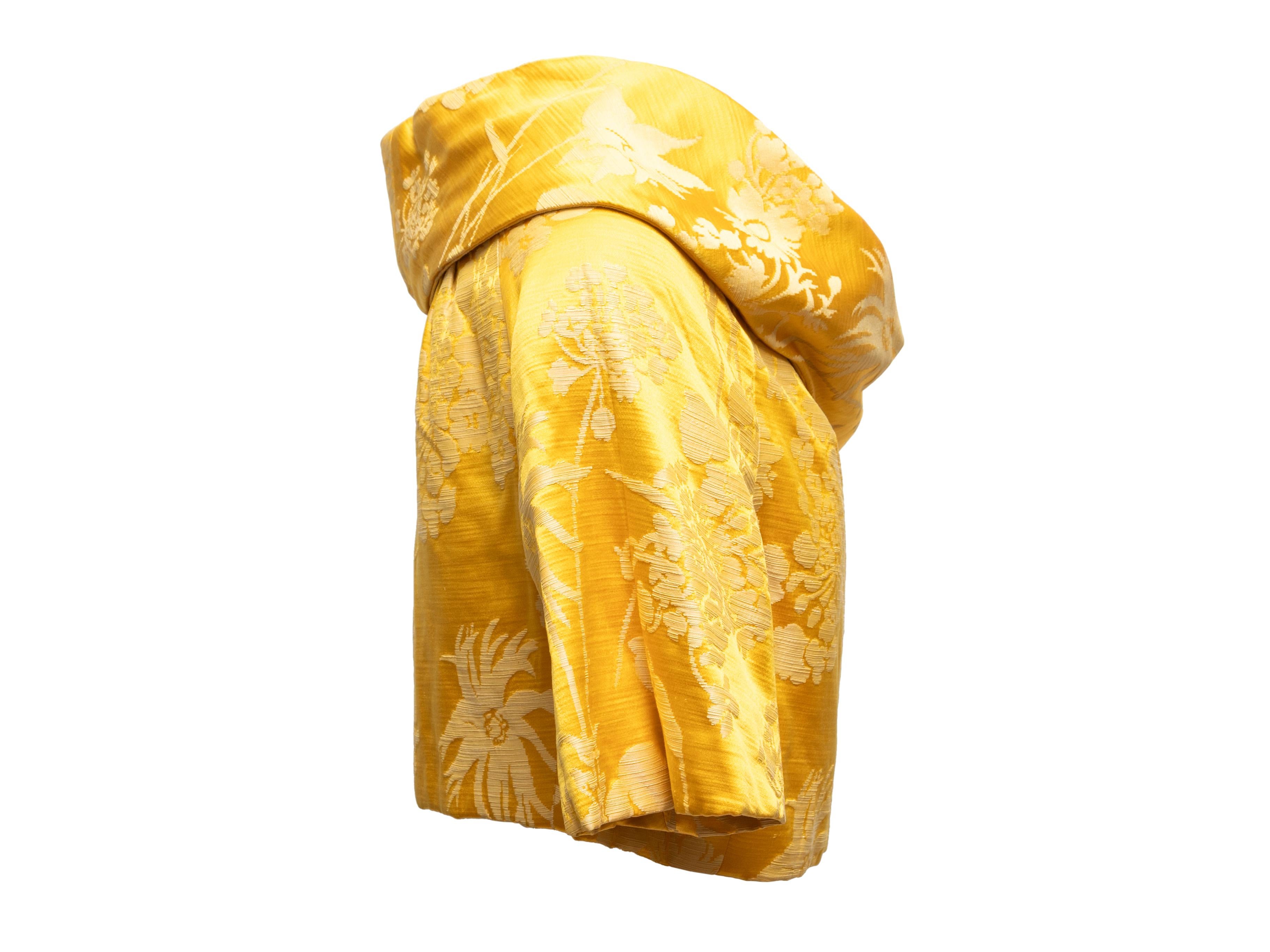 Vintage Yellow Branell Jacquard Bolero Size US M/L For Sale 1