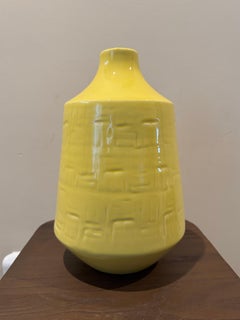 Vintage Yellow "Ceramiche Tadinate" Vase, Made In italy