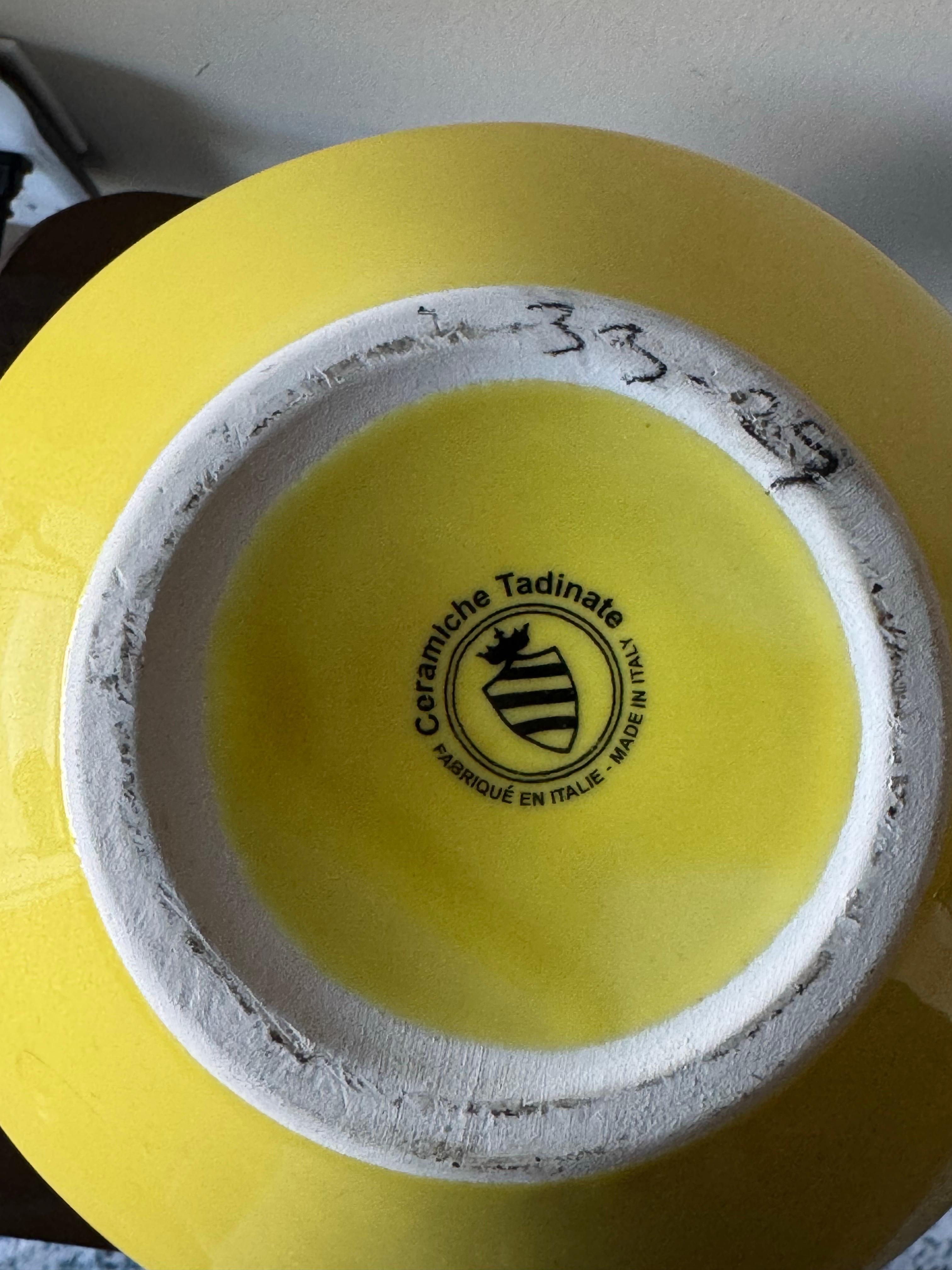 Argile Vase jaune Céramiche Tadinate, fabriqué en Italie en vente