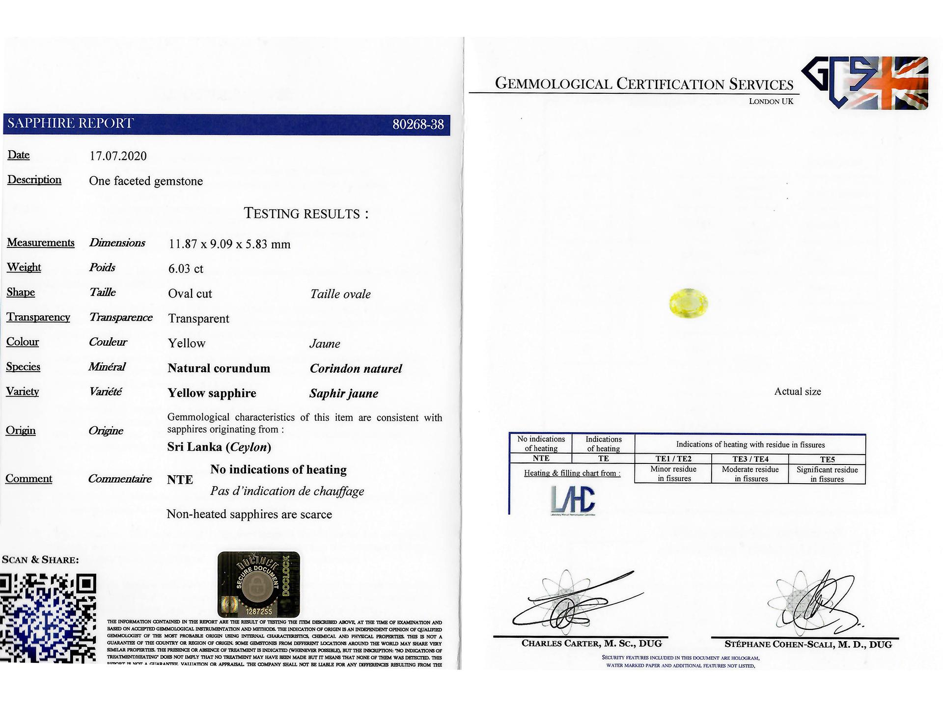 Vintage yellow Ceylon sapphire and diamond ring, circa 1960. In Good Condition For Sale In London, GB