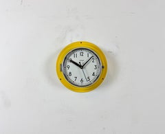 Vintage Yellow Citizen Ships Wall Clock, 1970s
