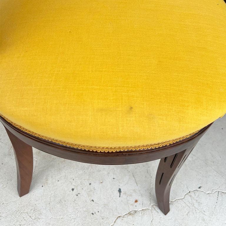 Vintage Yellow Coastal Venetian Carved Shell Grotto Chair - Hollywood Regency 2