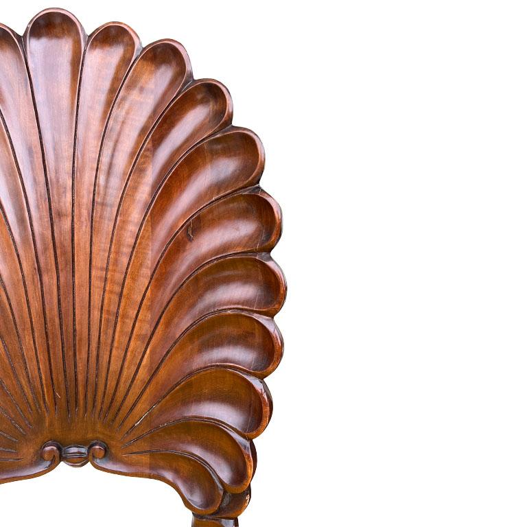 Vintage Yellow Coastal Venetian Carved Shell Grotto Chair - Hollywood Regency 3