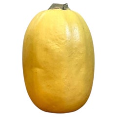 Vintage Yellow Earthenware Gourd