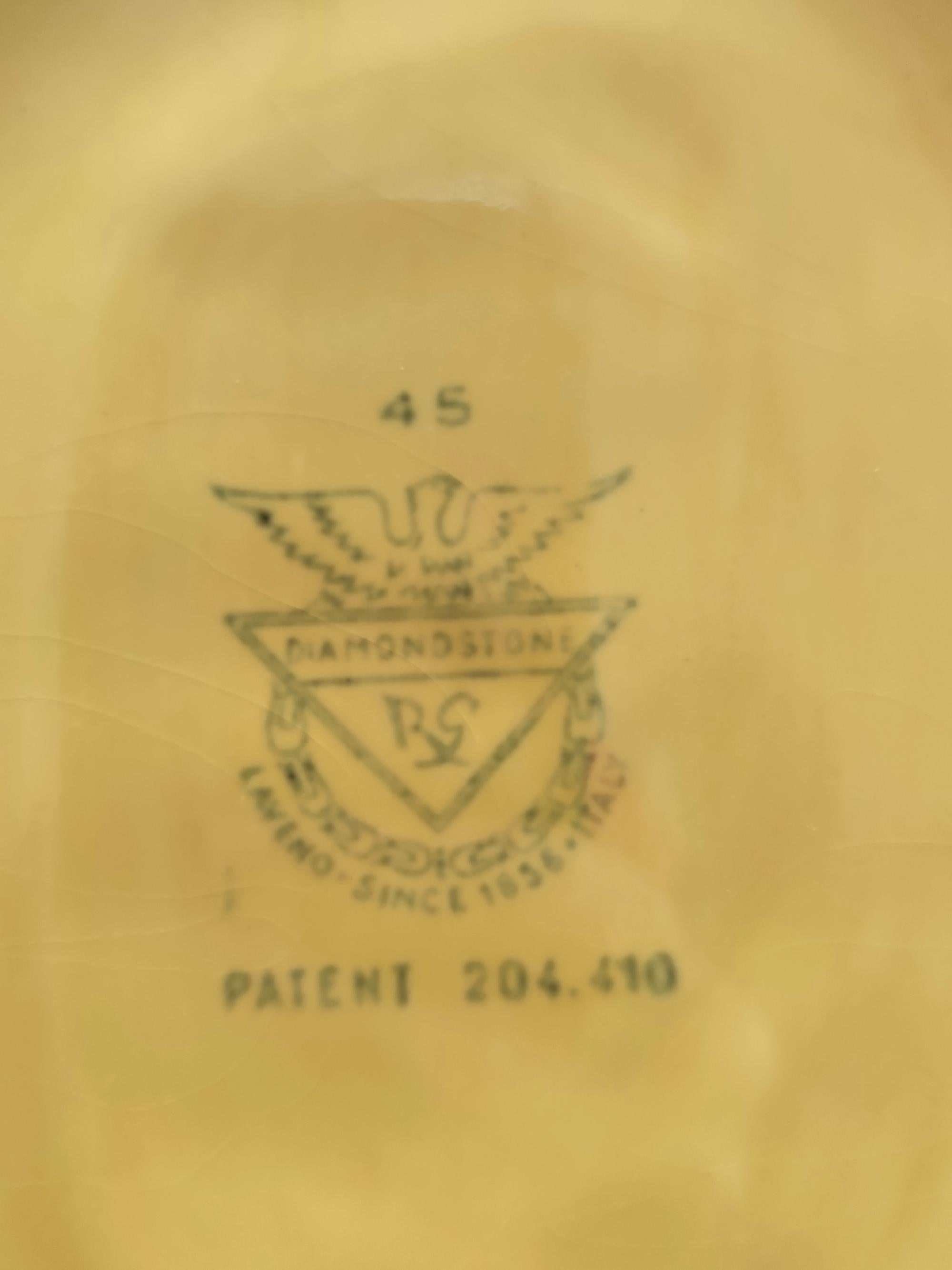 Gelber Vintage-Serviergeschirr aus Steingut von Antonia Campi für Laveno, Italien im Angebot 3