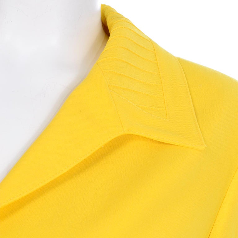 Vintage Yellow Escada Margaretha Ley Skirt and Jacket Suit at 1stDibs