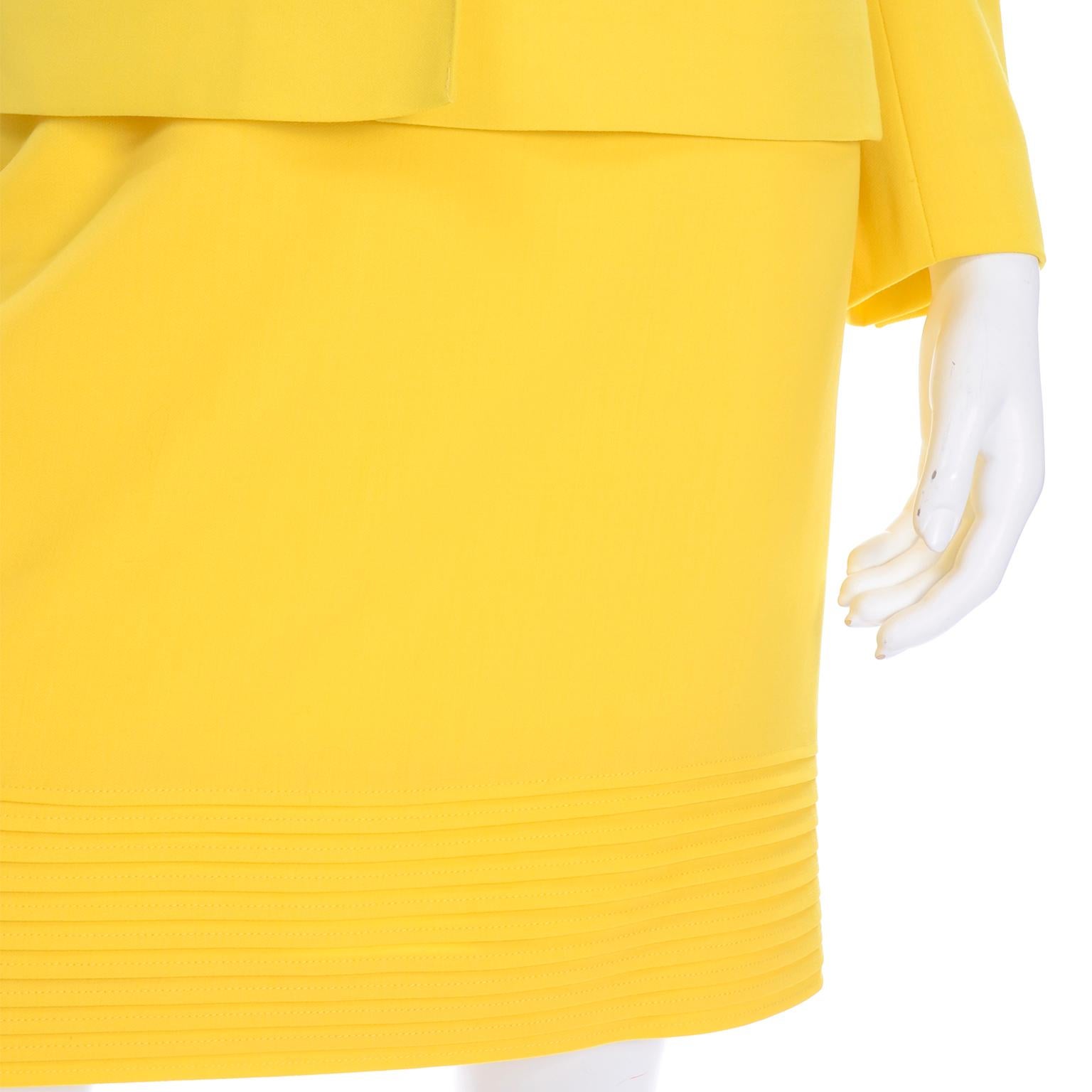 Vintage Yellow Escada Margaretha Ley Skirt & Jacket Suit 3