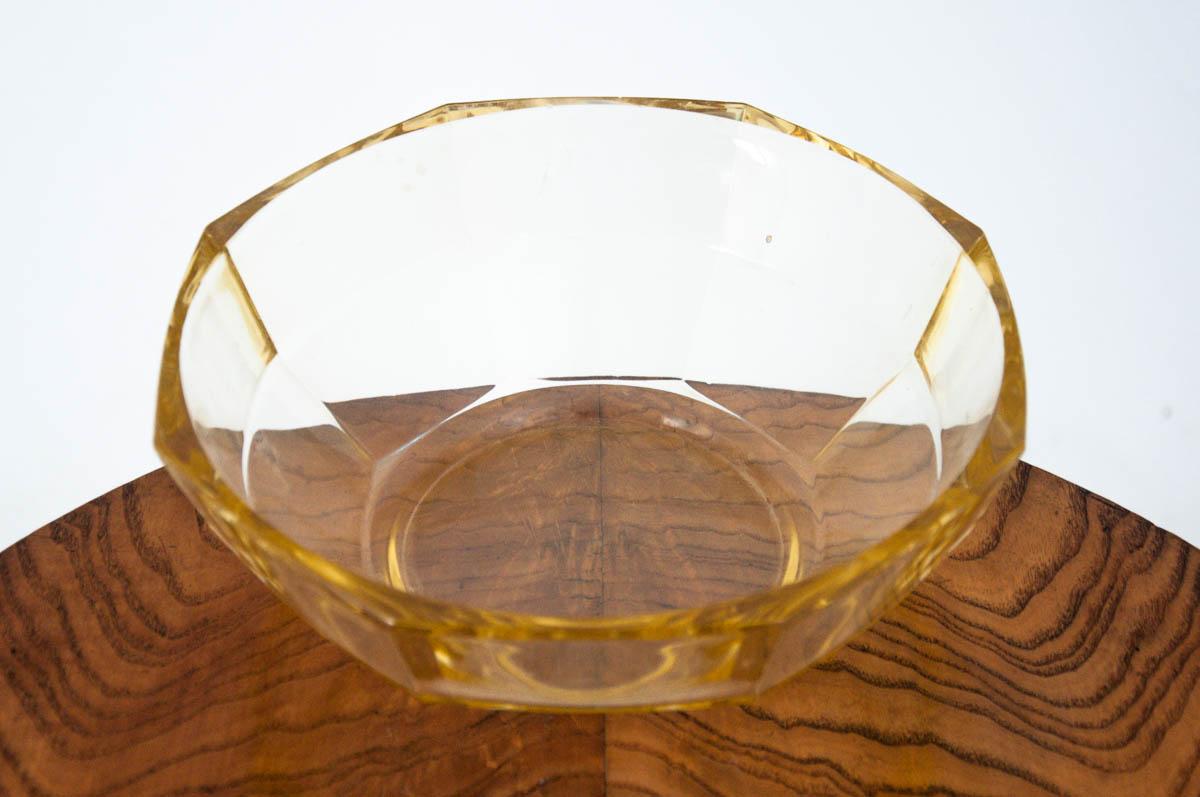 yellow glass bowl vintage