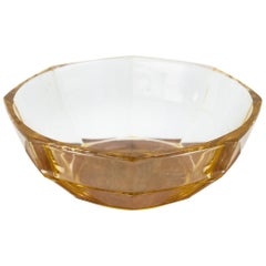 Vintage Yellow Glass Bowl