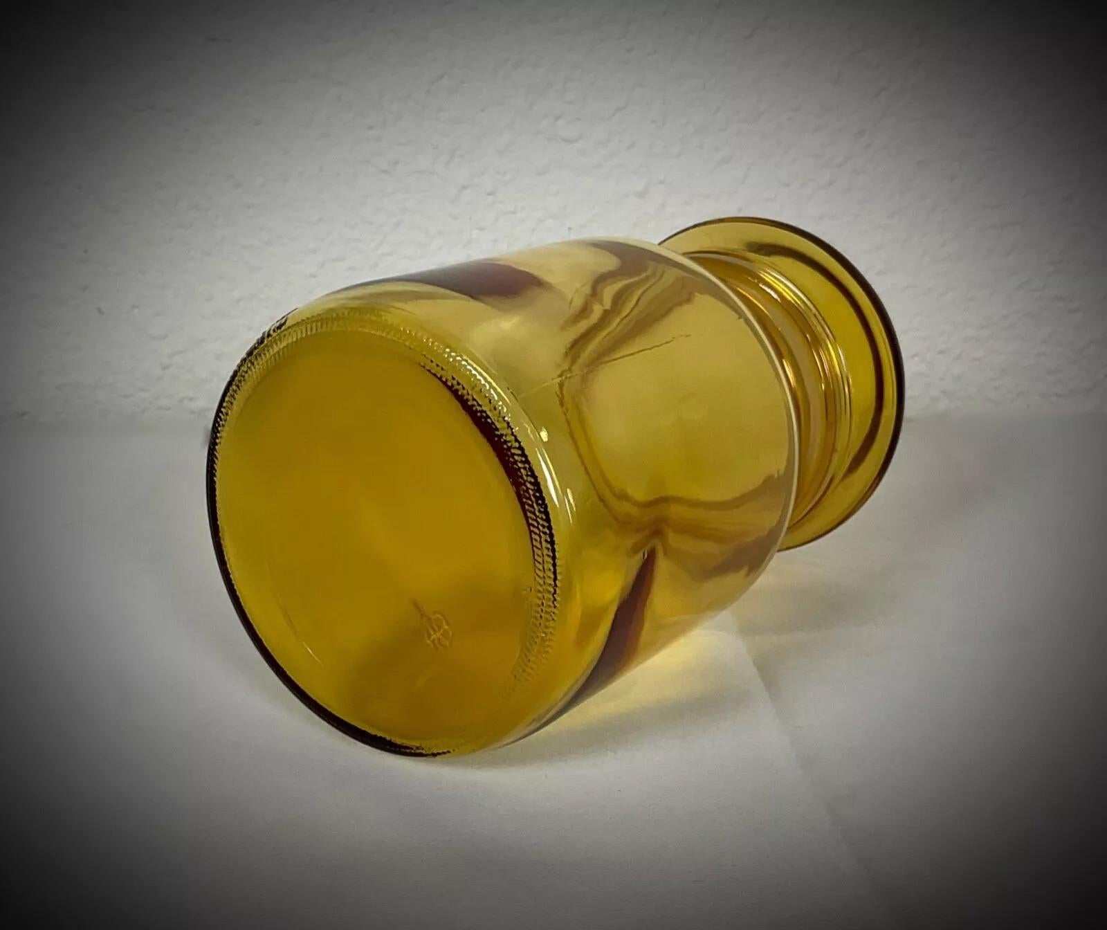 Vintage Yellow Glass Maxwell Bonbonnière / Jar – 17.5 cm - 2Y411 For Sale 3
