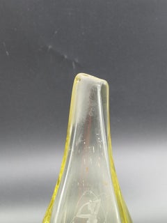 Vintage Yellow Glass Vase, Italy, 1980s