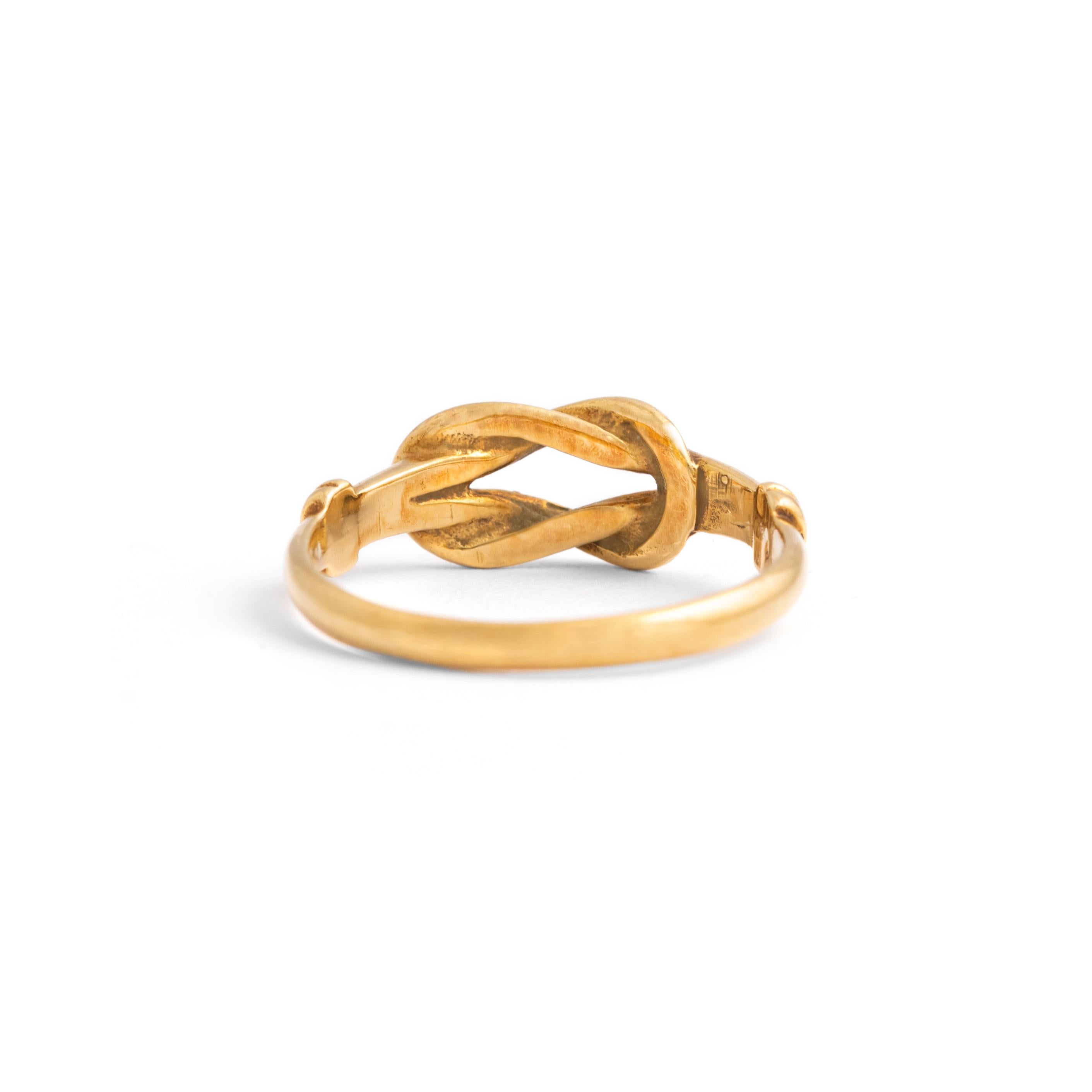 Vintage Yellow Gold 18K Ring In Good Condition For Sale In Geneva, CH