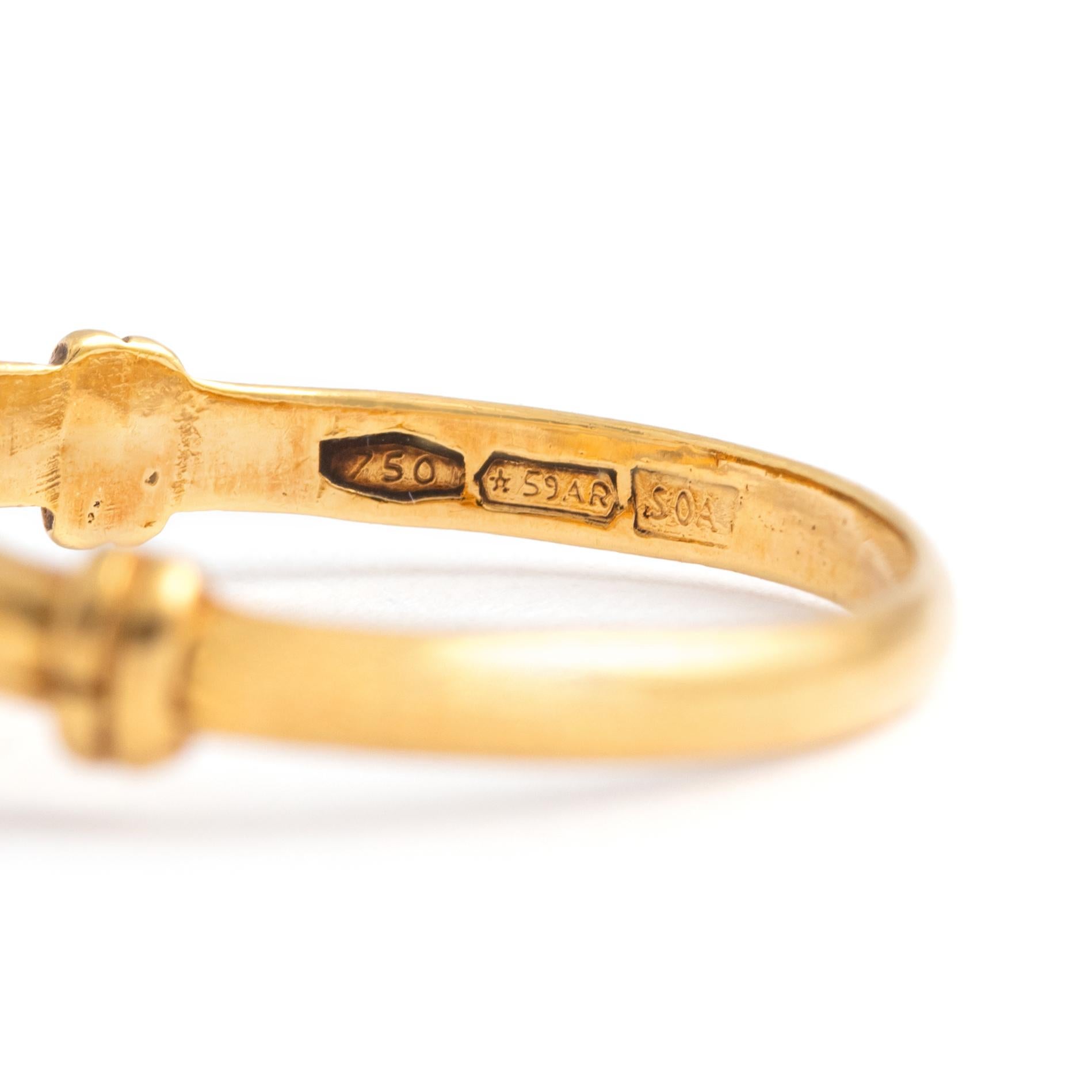 Vintage Yellow Gold 18K Ring For Sale 1