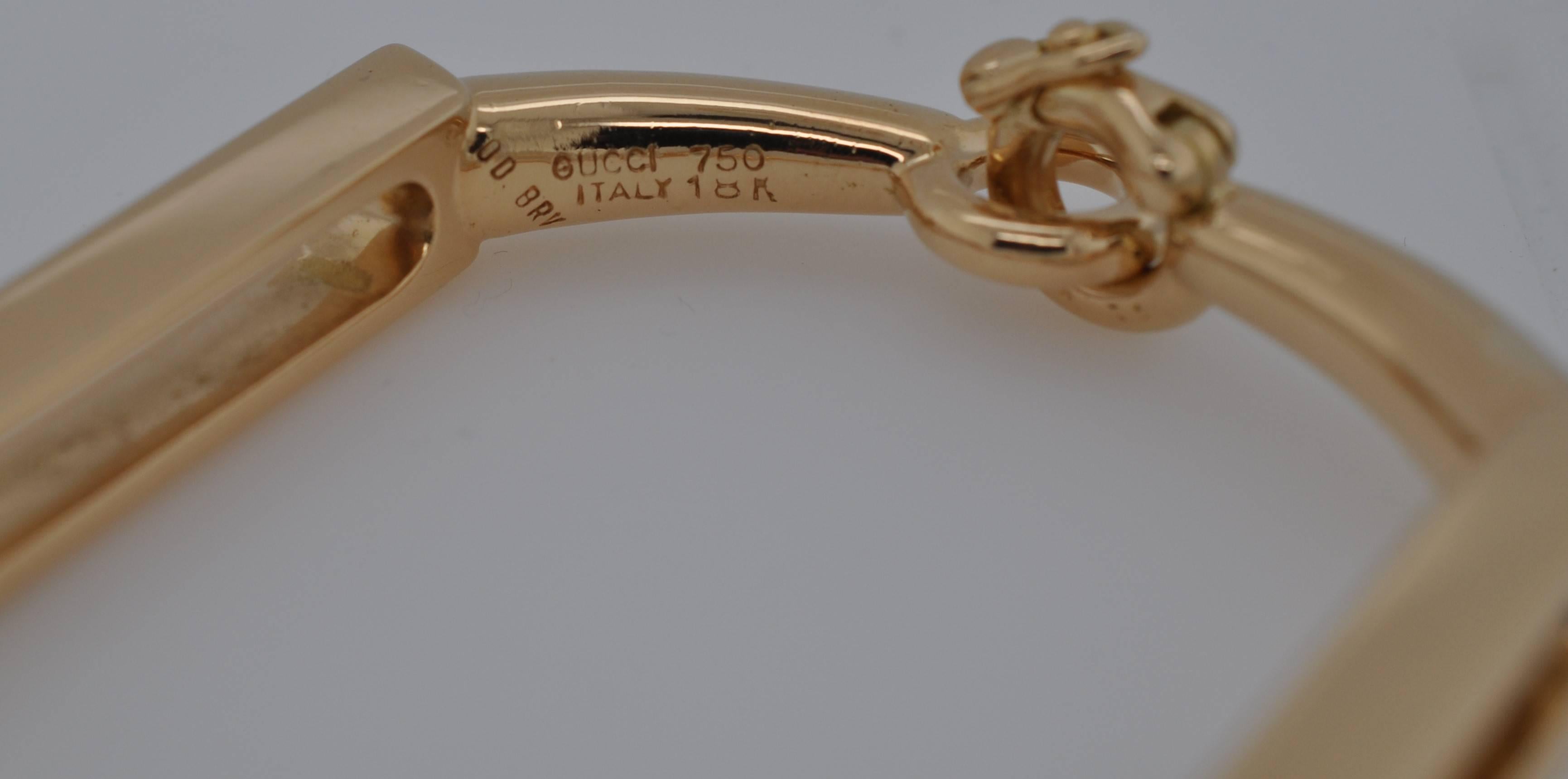 Vintage Yellow Gold 1970s Gucci Italy Bracelet In Good Condition In Houston, TX