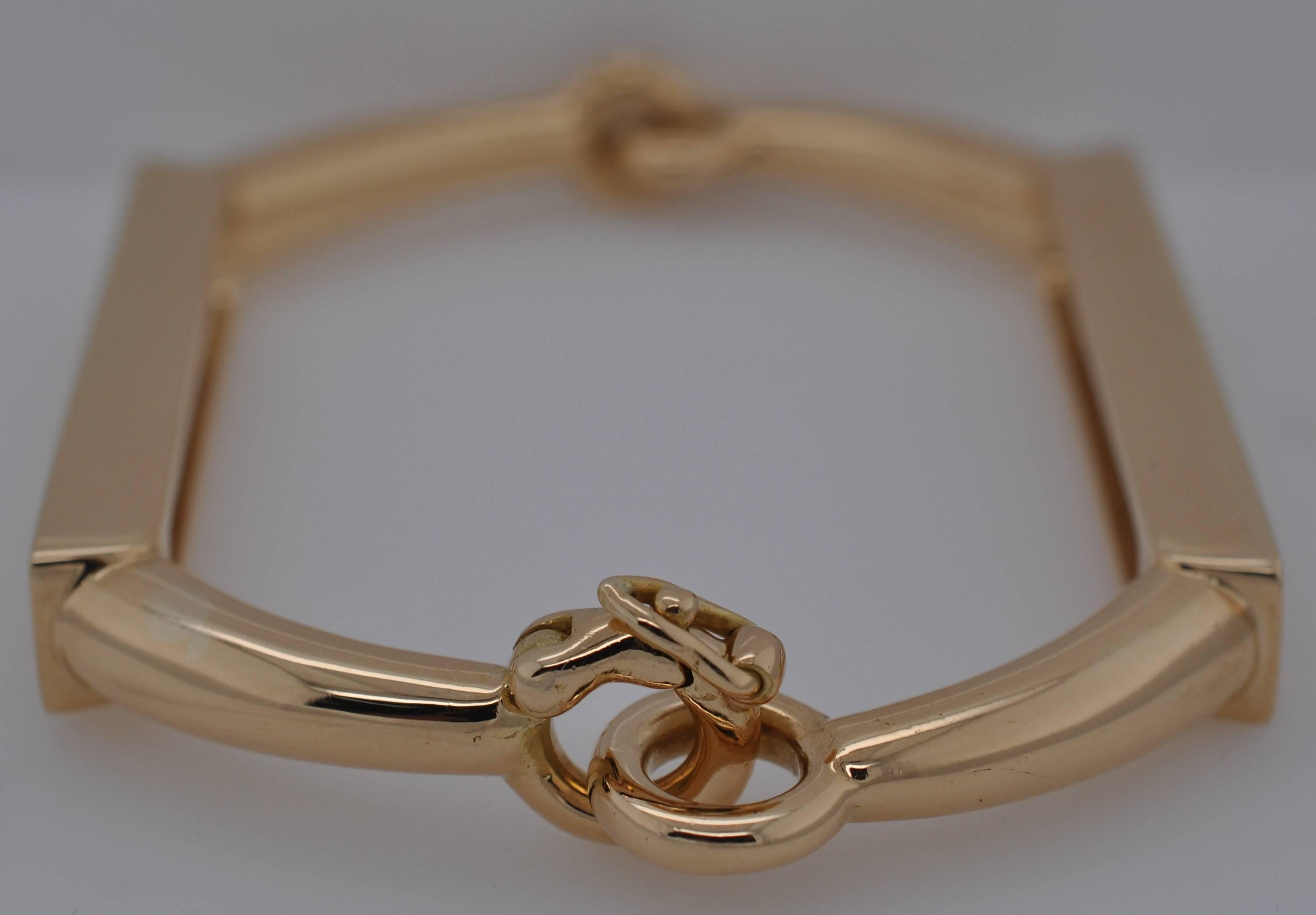 Women's or Men's Vintage Yellow Gold 1970s Gucci Italy Bracelet