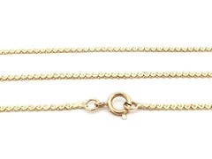 Vintage Yellow Gold 28" Long S Link Chain Necklace w/ Spring Ring Clasp