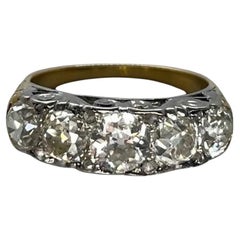Vintage Ring aus Gelbgold und Platin mit 2,20 Karat Diamanten