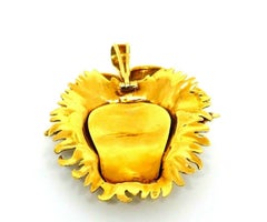 Vintage Yellow Gold Astrological Zodiac Leo Pendant