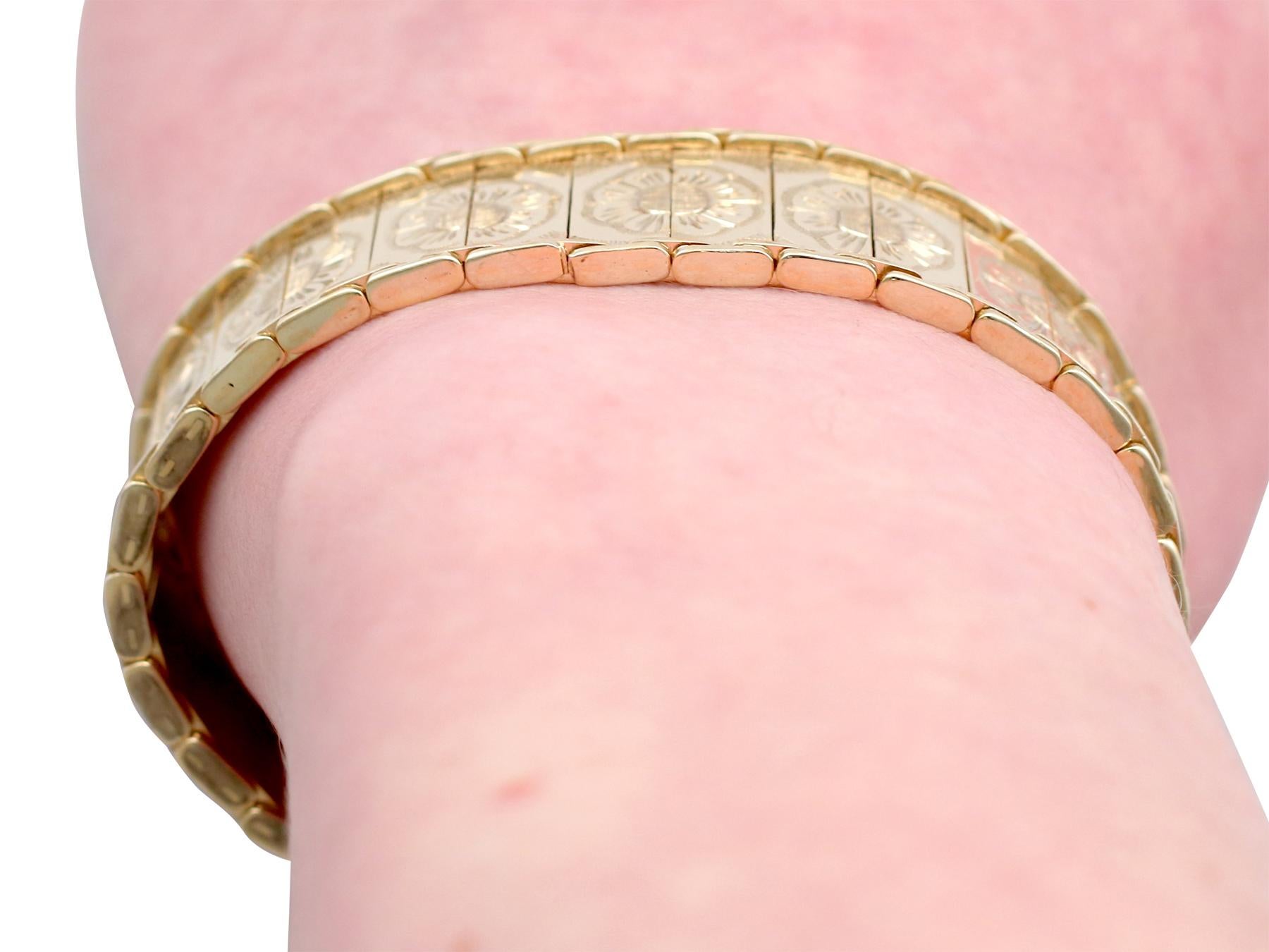 Bracelet vintage en or jaune des années 1960 en vente 7