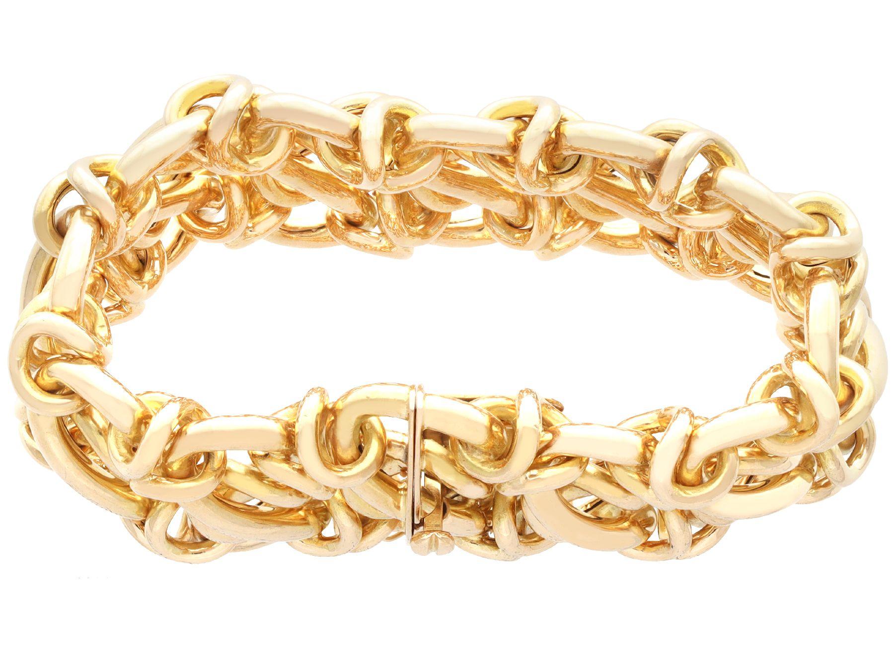 Vintage 18k Yellow Gold Bracelet In Excellent Condition In Jesmond, Newcastle Upon Tyne