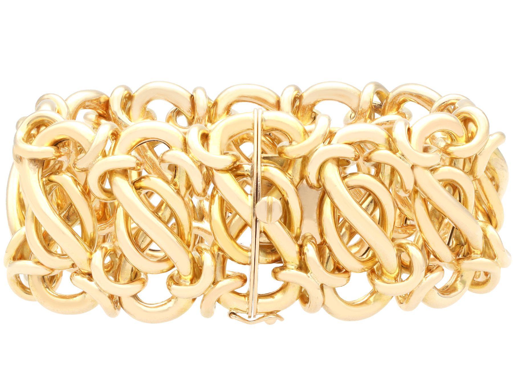 Women's or Men's Vintage 18k Yellow Gold Bracelet