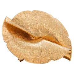 Spilla a ventaglio d'epoca in oro giallo Cartier Mid-Century, 1950 ca.