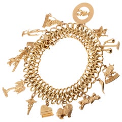 Used Yellow Gold Charm Bracelet