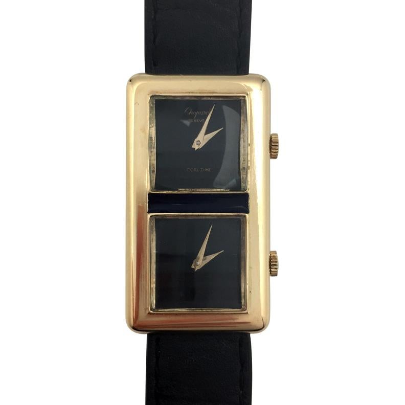 A 750/000 yellow gold Chopard watch 