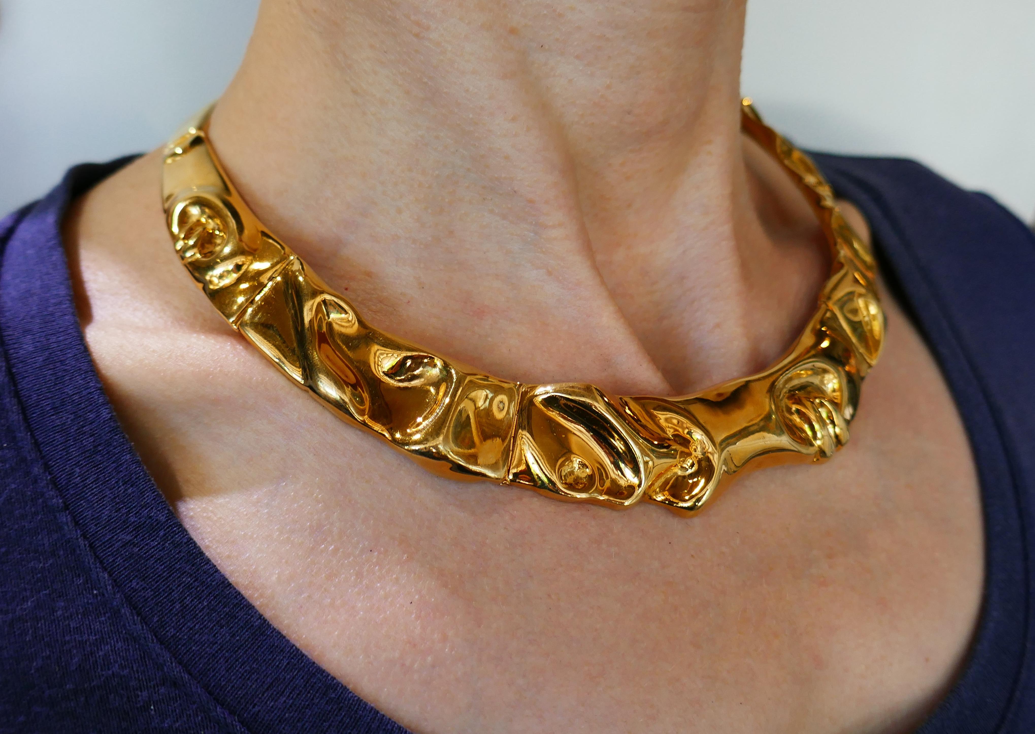 Women's Vintage Yellow Gold Collar Necklace