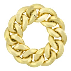 Vintage Yellow Gold Curb Link Chain Bracelet