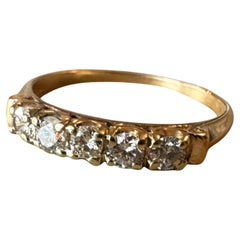 Vintage Yellow Gold Diamond Band 14K 1/2 Carat