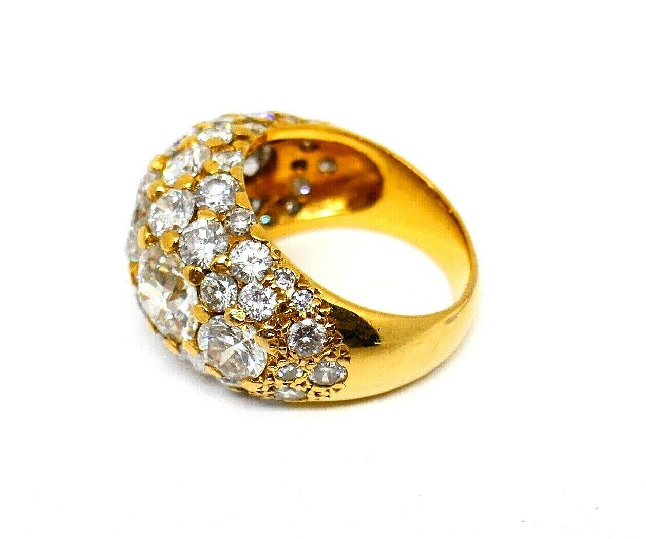 Vintage Yellow Gold Diamond Cocktail Dome Ring In Excellent Condition In Beverly Hills, CA