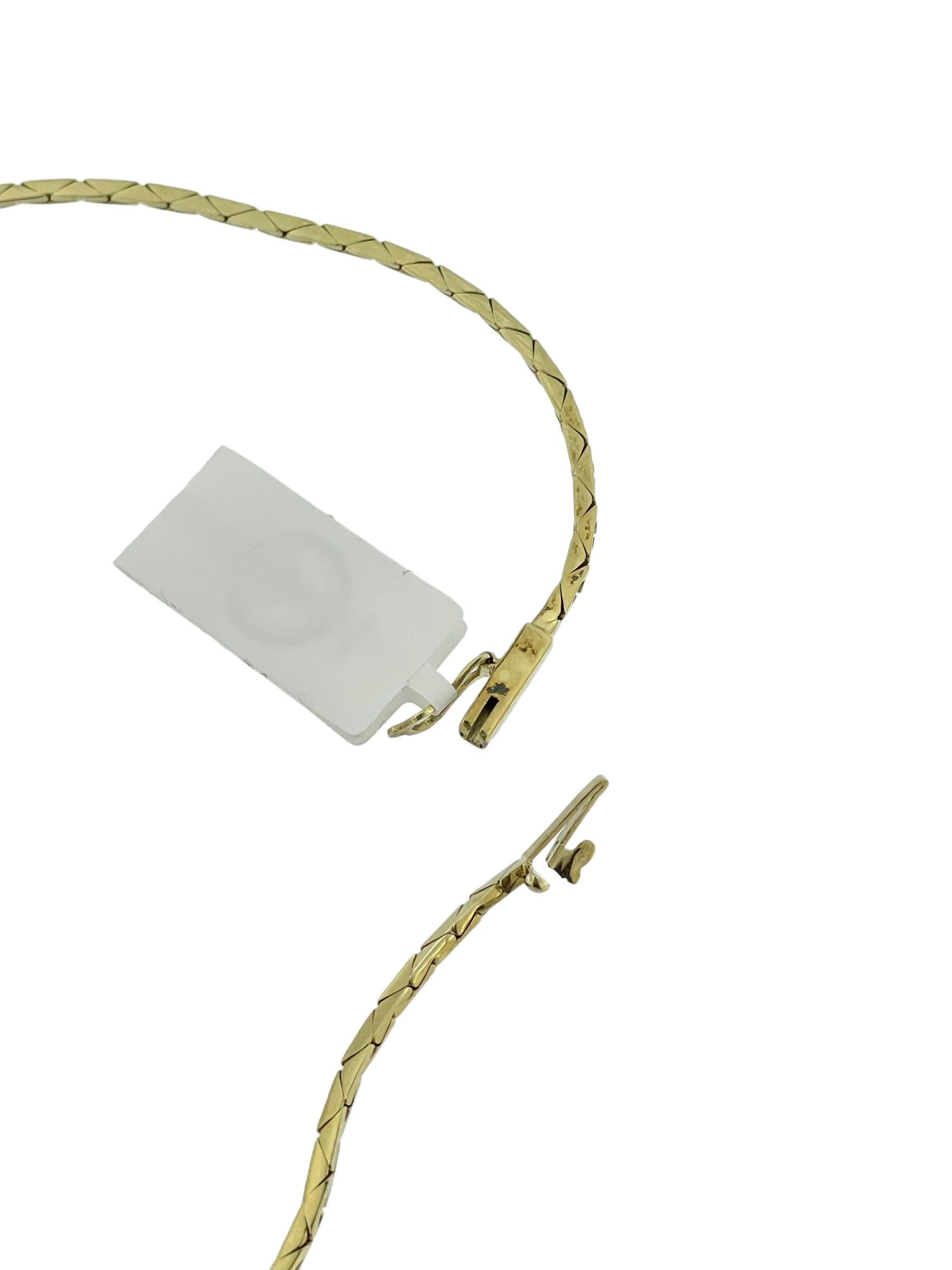 Vintage Gelbgold-Tropfen-Halskette mit Diamanten und Saphiren IGI-zertifiziert im Angebot 2