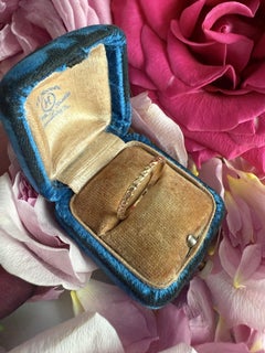 Fede nuziale vintage in oro giallo con incisione, misura 9