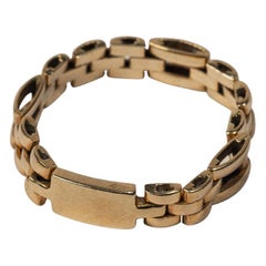 Vintage Yellow Gold Link Chain Style Buckle Ring