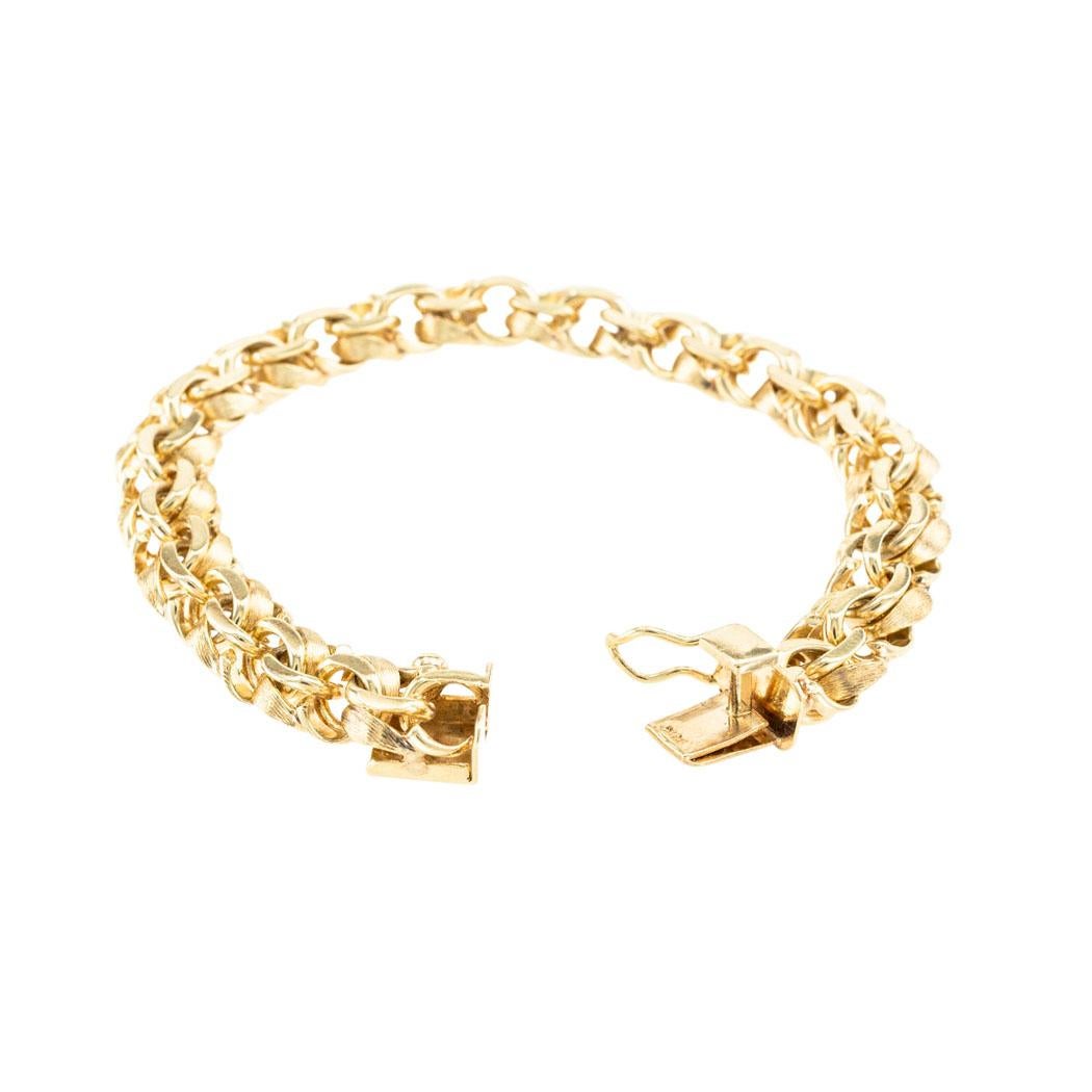 mens charm bracelet gold