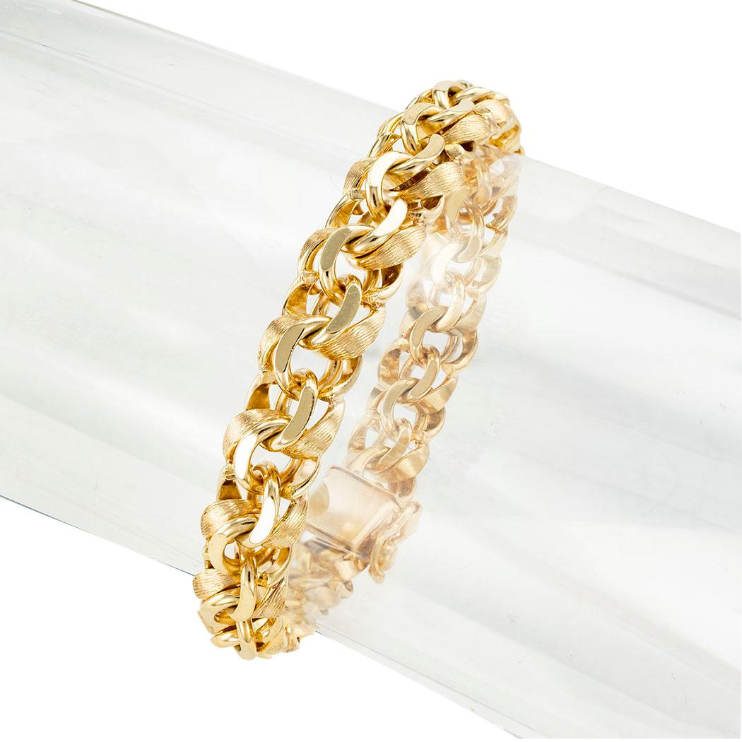 mens gold charm bracelet